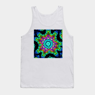 Geometric Kaleidoscope Asymmetrical Multicolor Tank Top